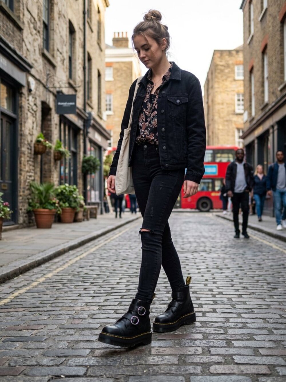 Dr. Martens Women's Devon Circle Leather Platform Boots